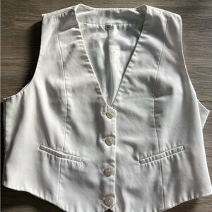 White Button-Up Women's Vest